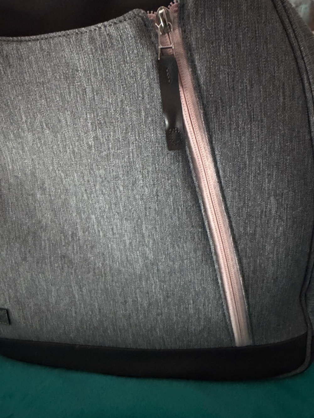 Women Doubletake Melbourne Gray Tennis Backpack Tote with Pink Accent - Picture 4 of 11